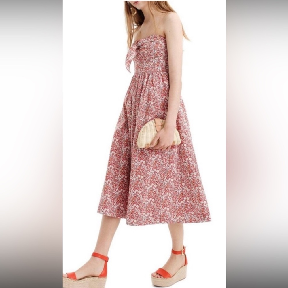 J. Crew Liberty of London Strapless Dress